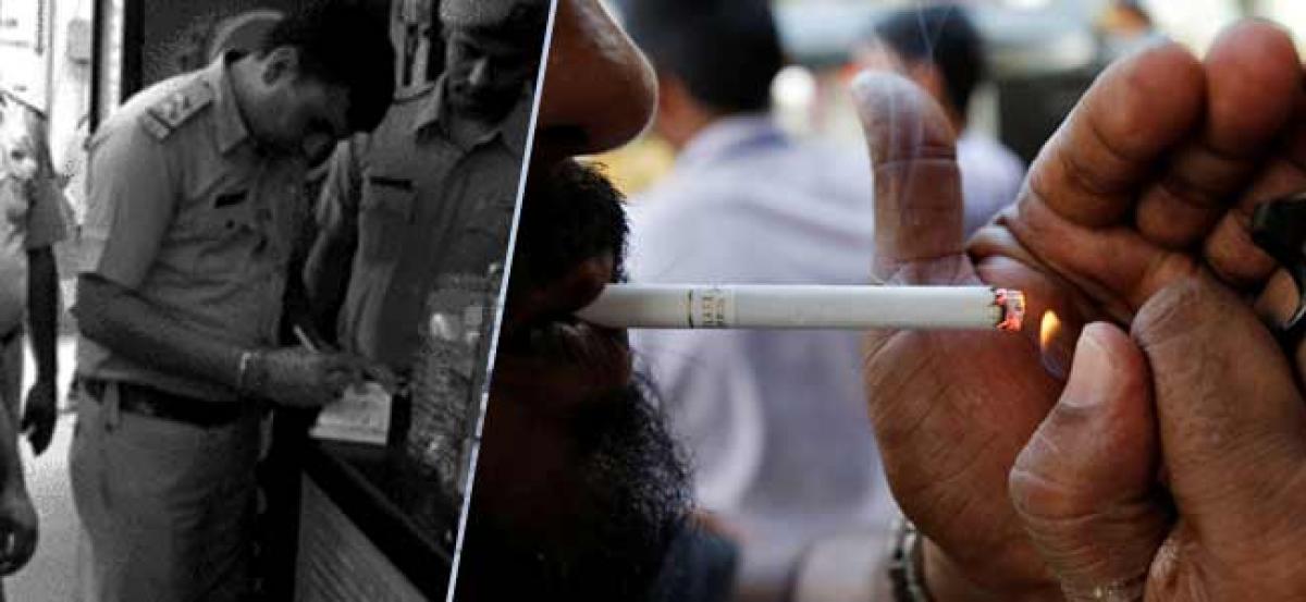Hyderabad: Challan for smoking cigarette in public