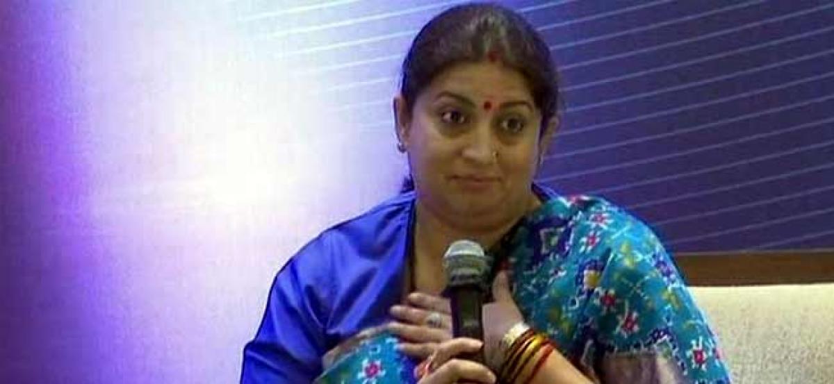 Complaint against Smriti Irani in Bihar court over sanitary pad remark