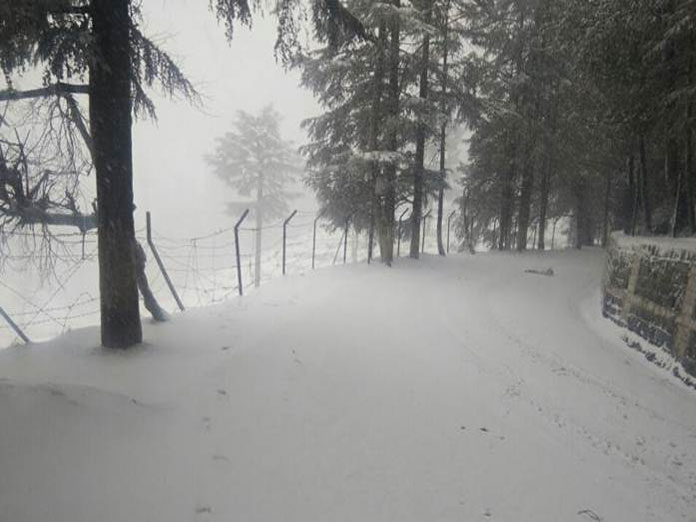 Day after snowfall, sunny morning in Shimla