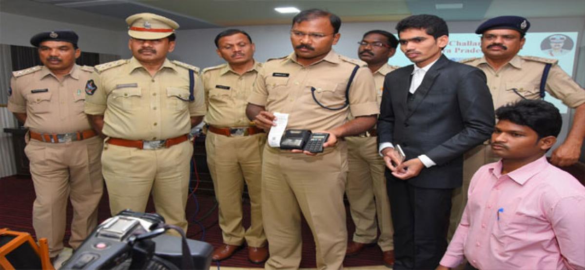 Superintendent of Police launches e-challan system