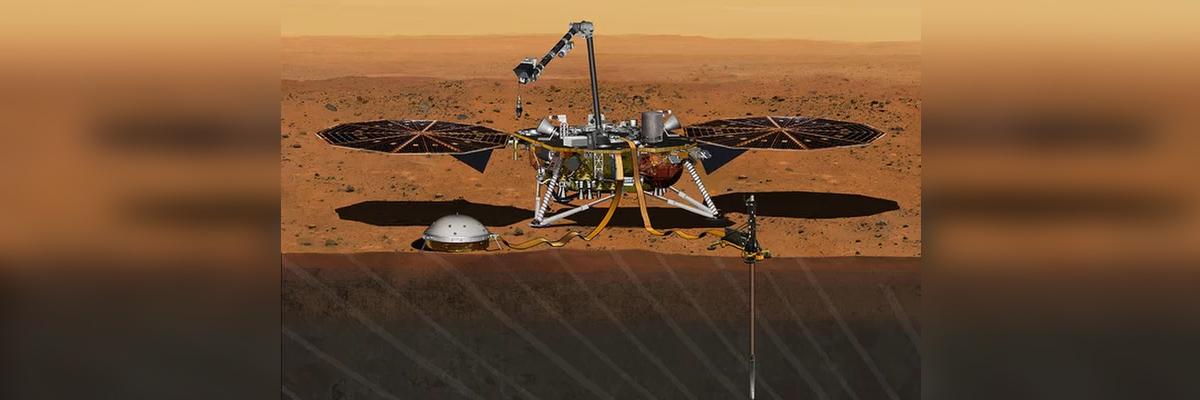 NASA photographs Mars InSight lander from space
