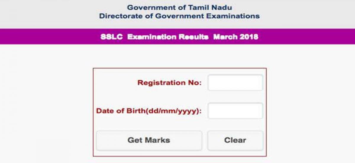 Tamil Nadu SSLC 2018 results out