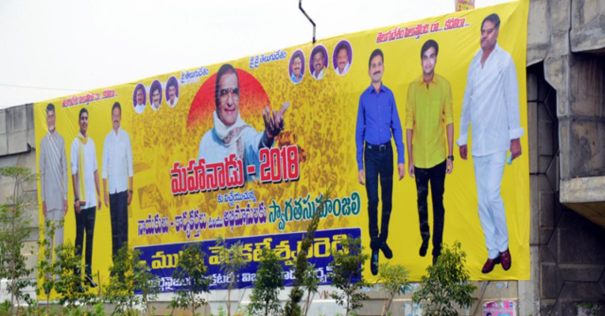 TDP leaders paint city yellow