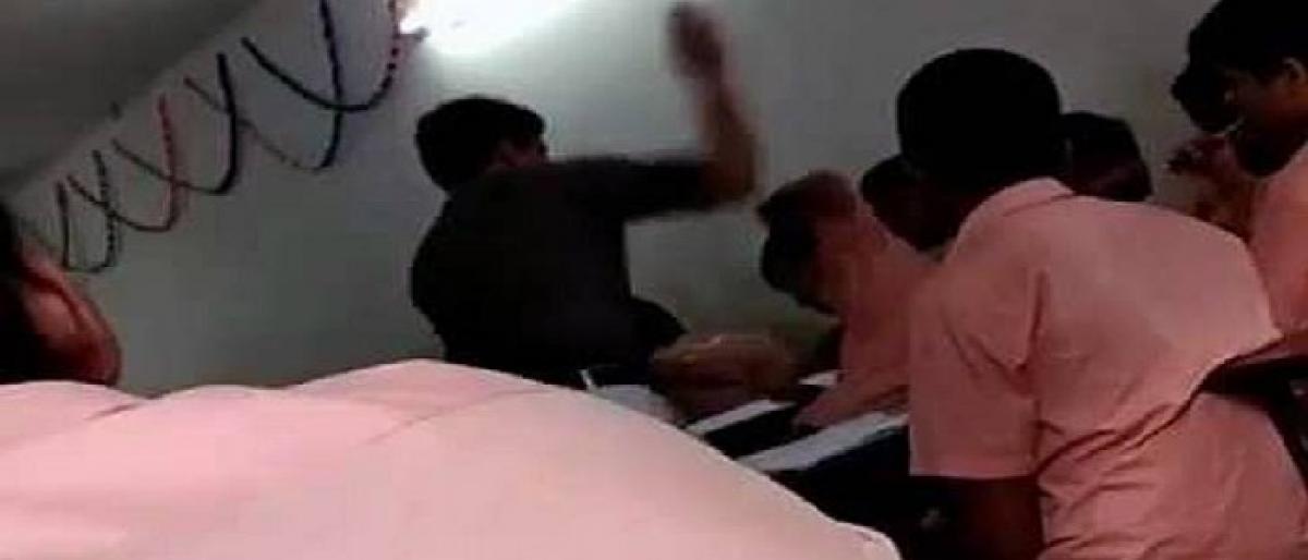 Student repeatedly slapped by teacher of private college in AP