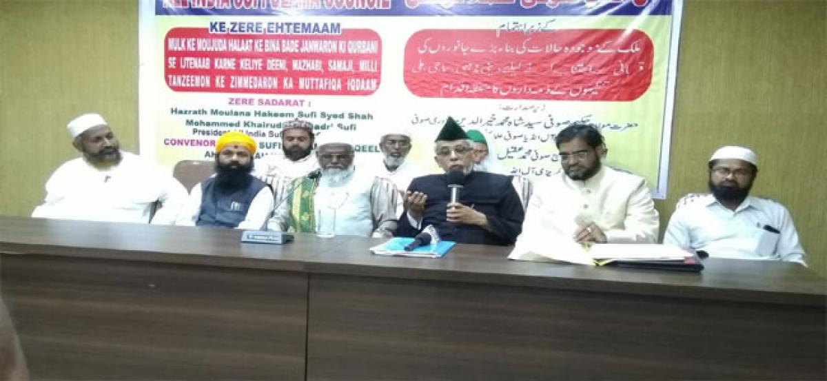 Sufi Ulema asks government to ‘supply animals for Bakrid’