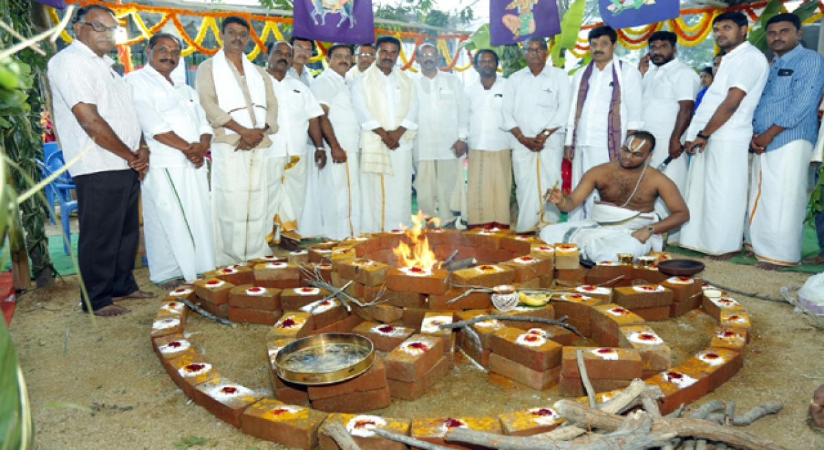 Sudarsana homam performed at LS Nagar temple