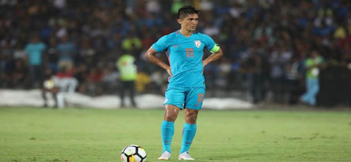 Sunil Chhetri equals Messis record, joint second highest scorer among active players