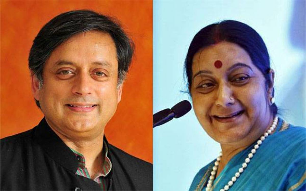 Congress Shashi Tharoor hails Sushma Swarajs strong reply to Pakistan