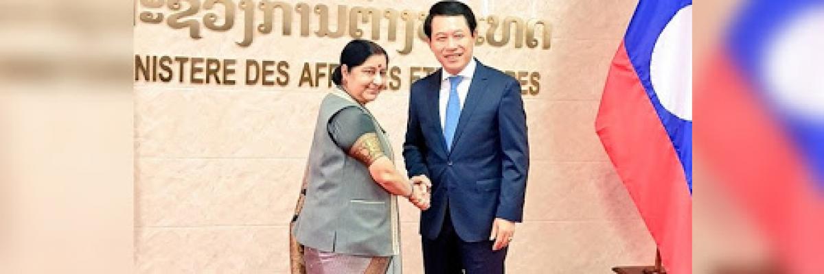 Sushma Swaraj Meets Laotian Counterpart, Holds India-Laos Bilateral Talks