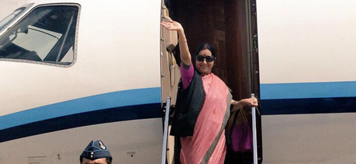 Sushma Swaraj leaves for Russias Vladivostok to participate in 3rd Eastern Economic Forum