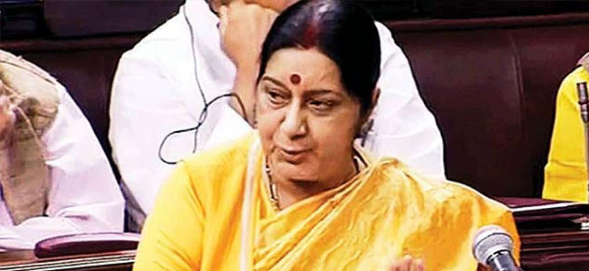 Hindu population in Bangladesh increasing: Sushma Swaraj tells Rajya Sabha
