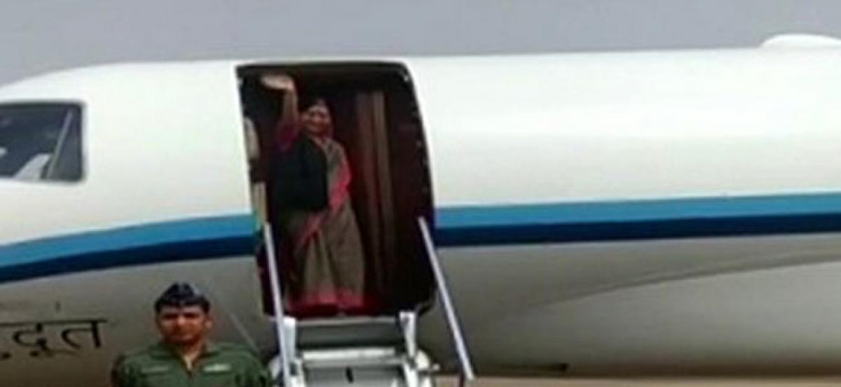 Sushma Swaraj embarks on four-nation official tour