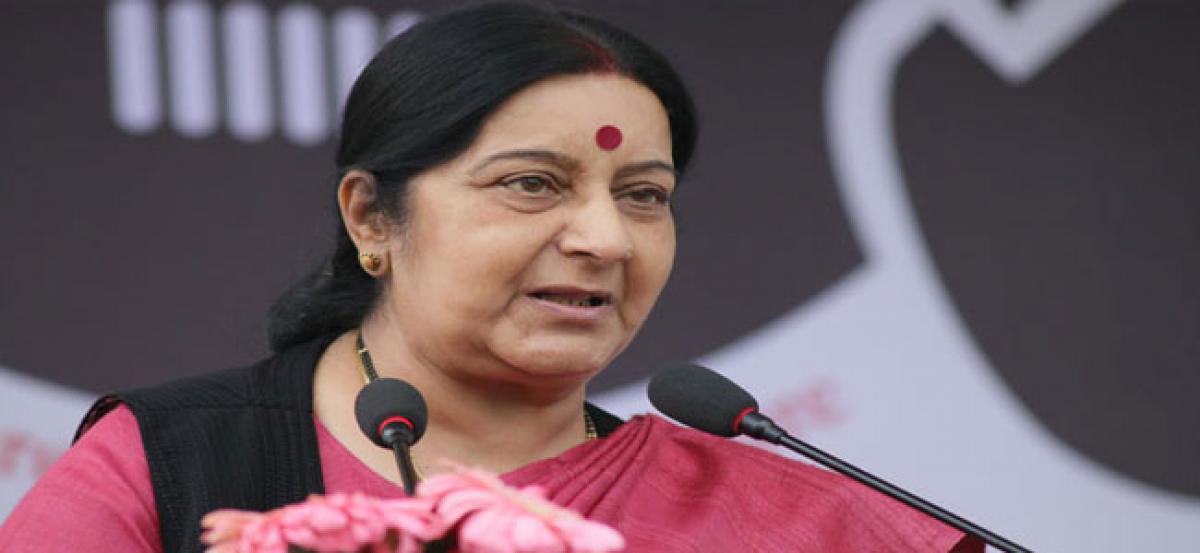 No report of Indian casualty in Spain terror attack: Sushma Swaraj