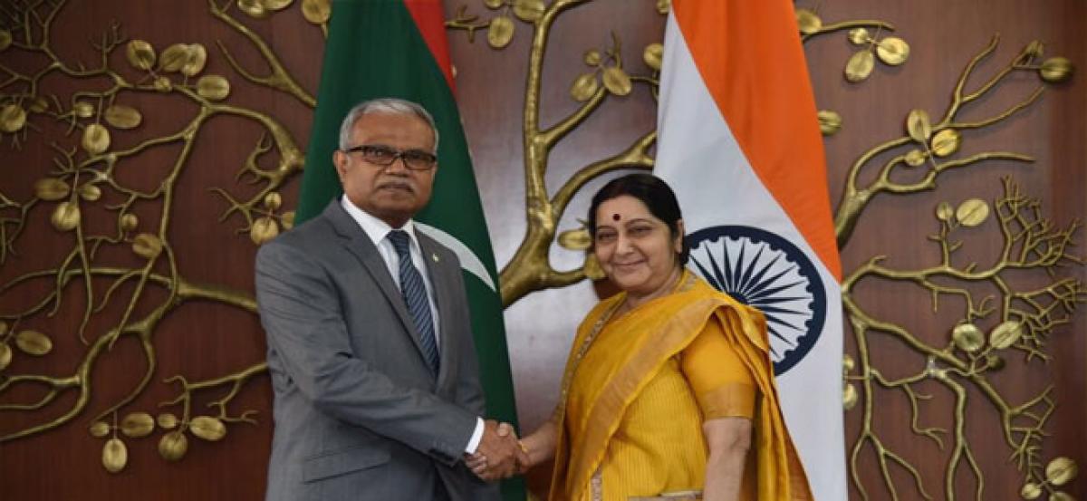 Sushma Swaraj held productive talks with her Maldivian counterpart: MEA