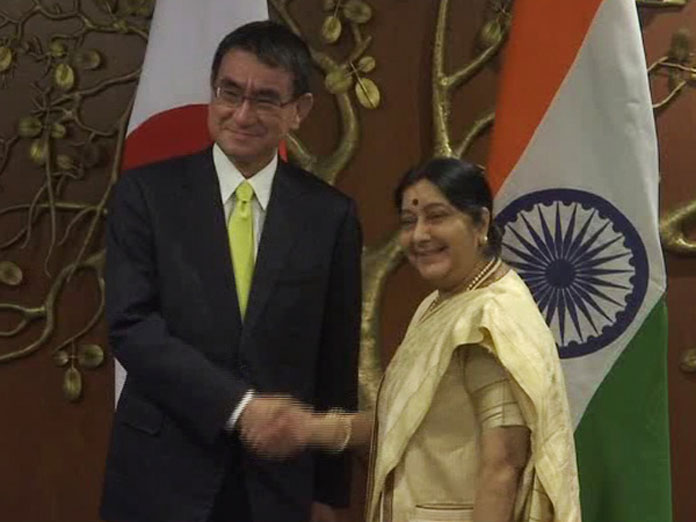 New Delhi: Japan Foreign Minister Meets EAM Sushma Swaraj