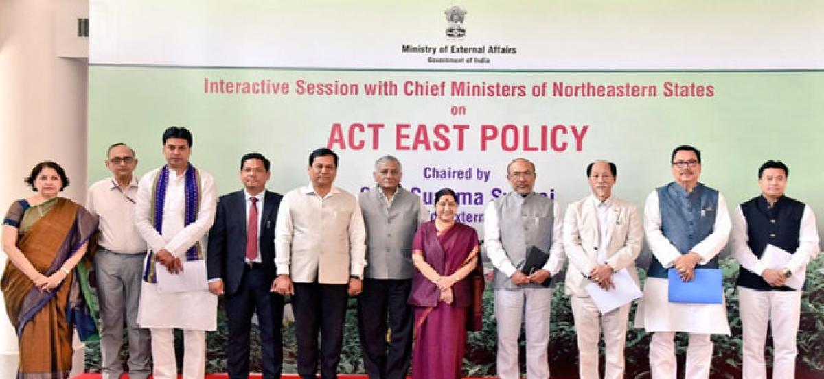 Swaraj chairs an interactive session on Act East Policy