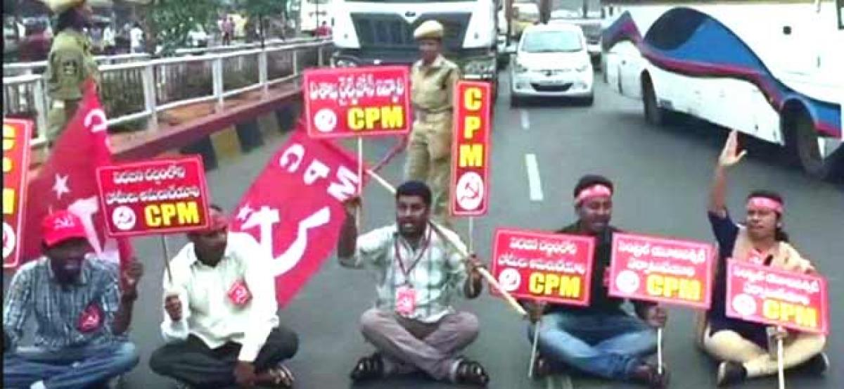 Opposition-backed shutdown against budget hits Andhra Pradesh; schools shut, bus services suspended