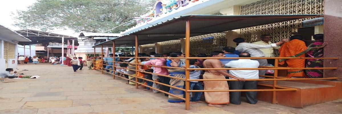 Karthika masa rush at Sangameshwara temple