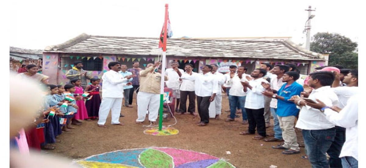 Independence Day in newly created panchayats of Tandur