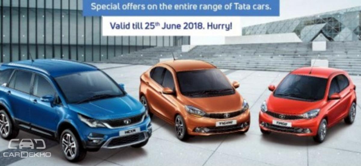 Tata Offers Benefits Upto Rs 1 Lakh On Tigor, Tiago, Nexon and Hexa