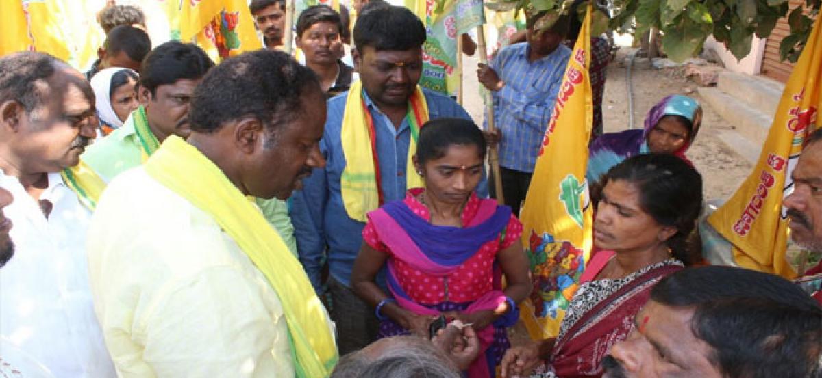 Second day of padayatra by TDP leader