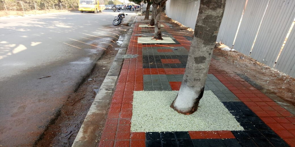 Trees on footpaths get to breathe well