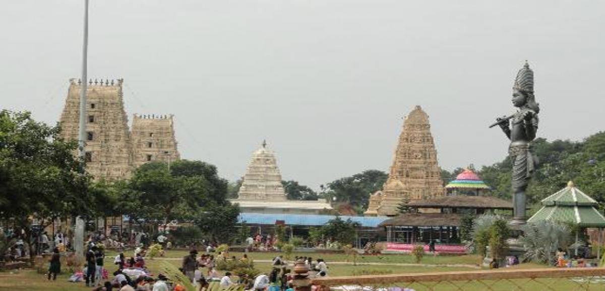 Vendor donates veggies to Dwaraka Tirumala temple