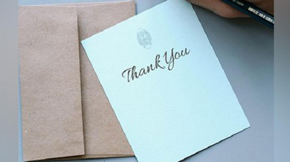 The power of a Thank You note