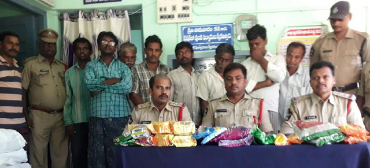 Gutka worth 1.5 lakh seized; eight arrested