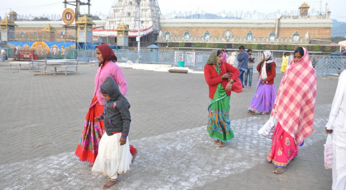 Biting cold weather hits normal life in Chittoor