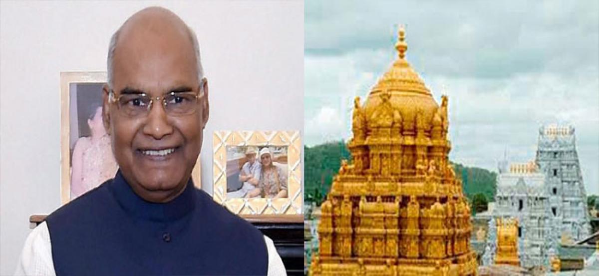 President to visit Tirupati tomorrow