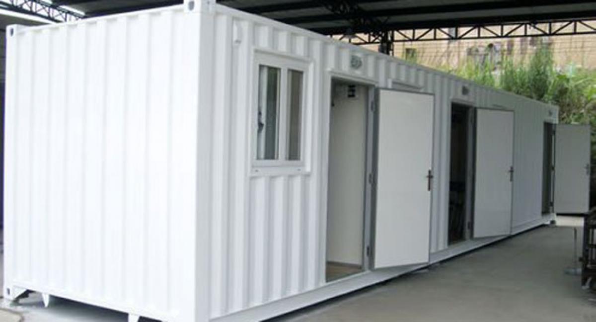 Container toilets for floating population in Anantapur city