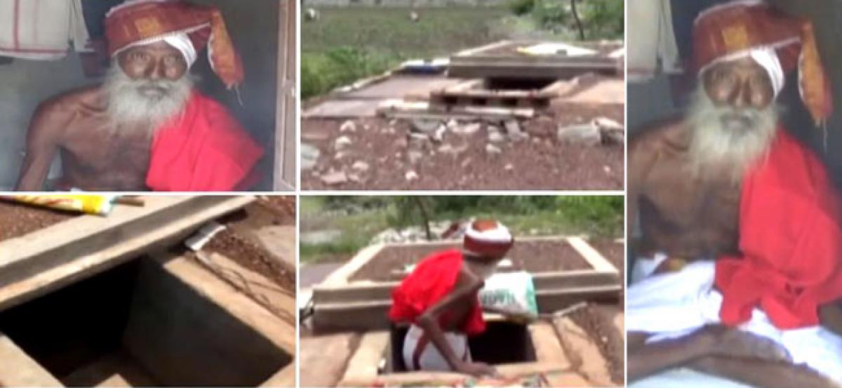 Guntur: Man wishes to bury himself alive, builds a living tomb