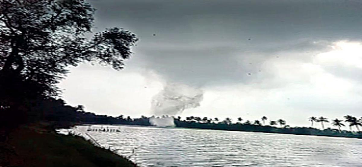 Tornado stirs up Akiveedu fish ponds