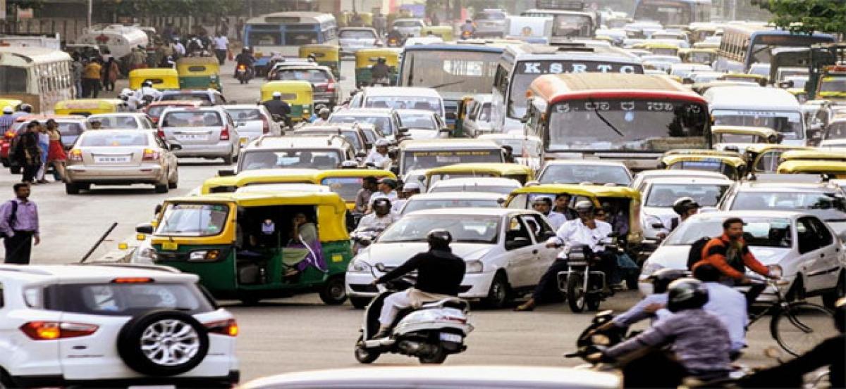 Traffic woes at Ramdas Circle