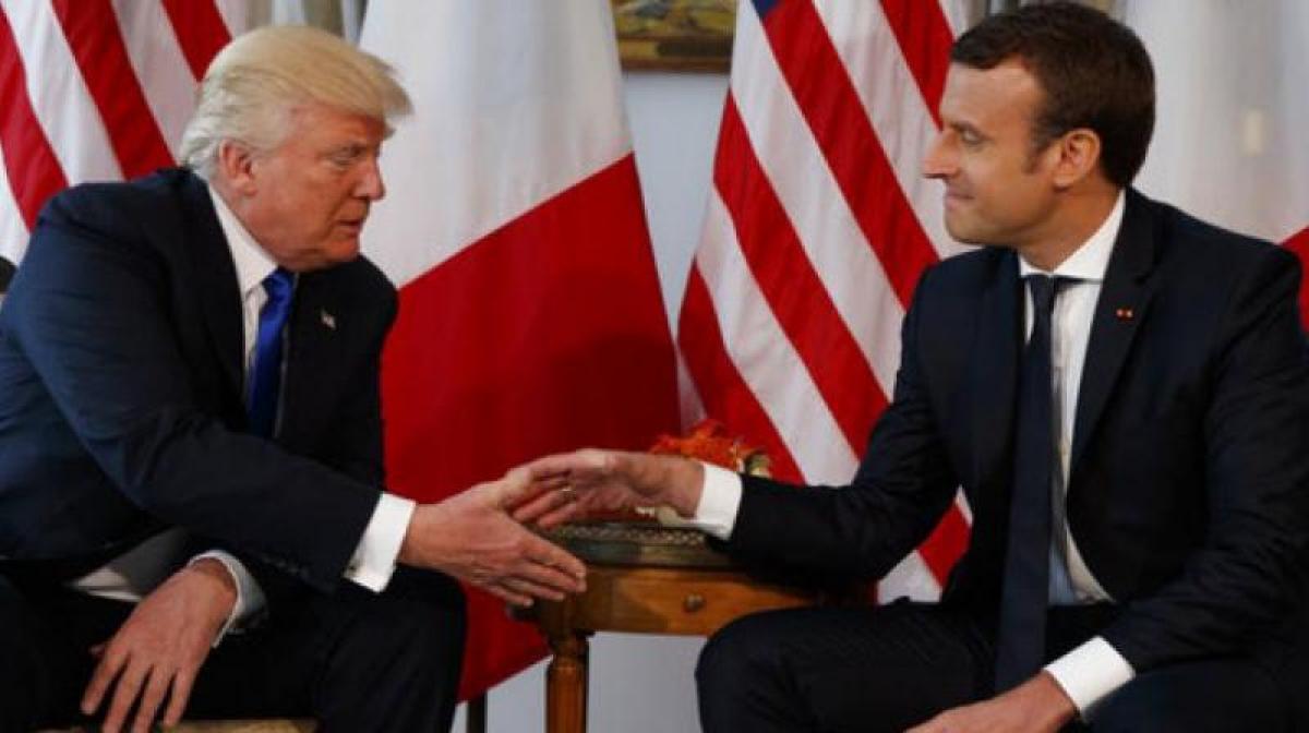 French prez Macron challenges Trump on Iran nuke deal, disowns Weinstein