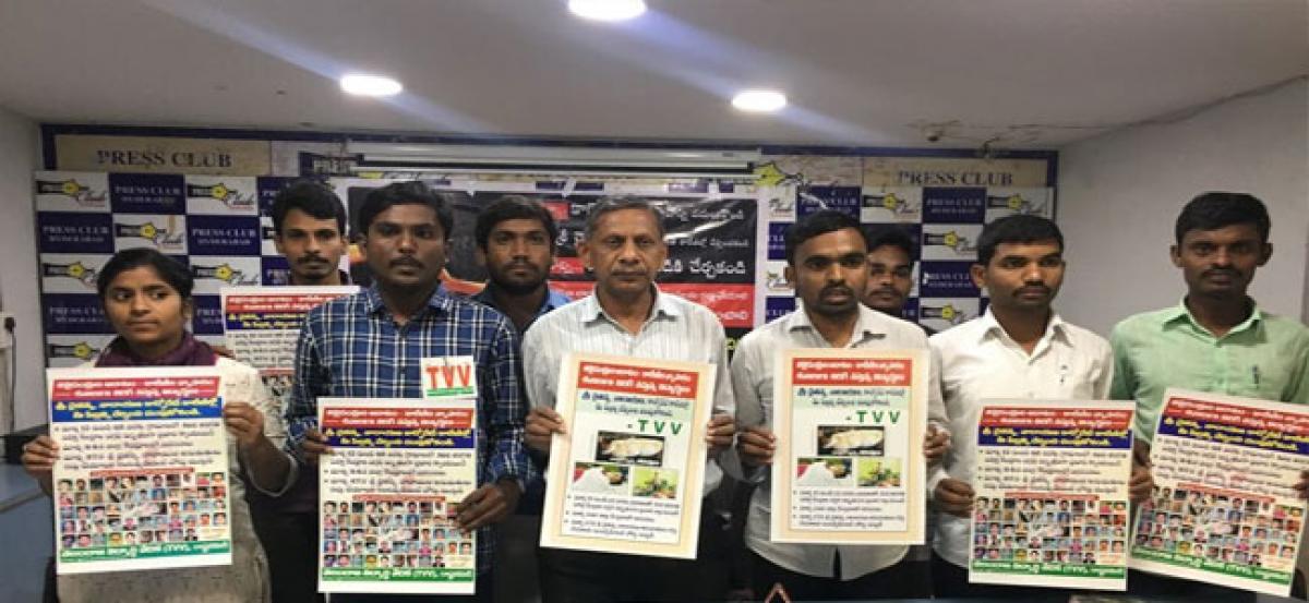 Telangana Vidyarthi Vedika to protest at SSC exam centres