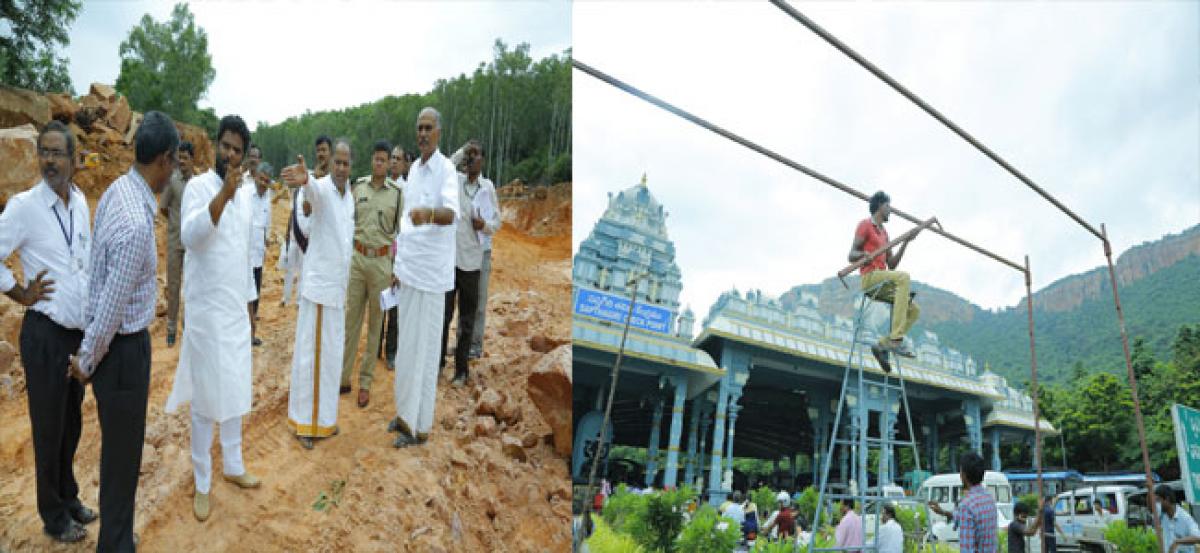 Arrangements for Brahmotsavam inspected