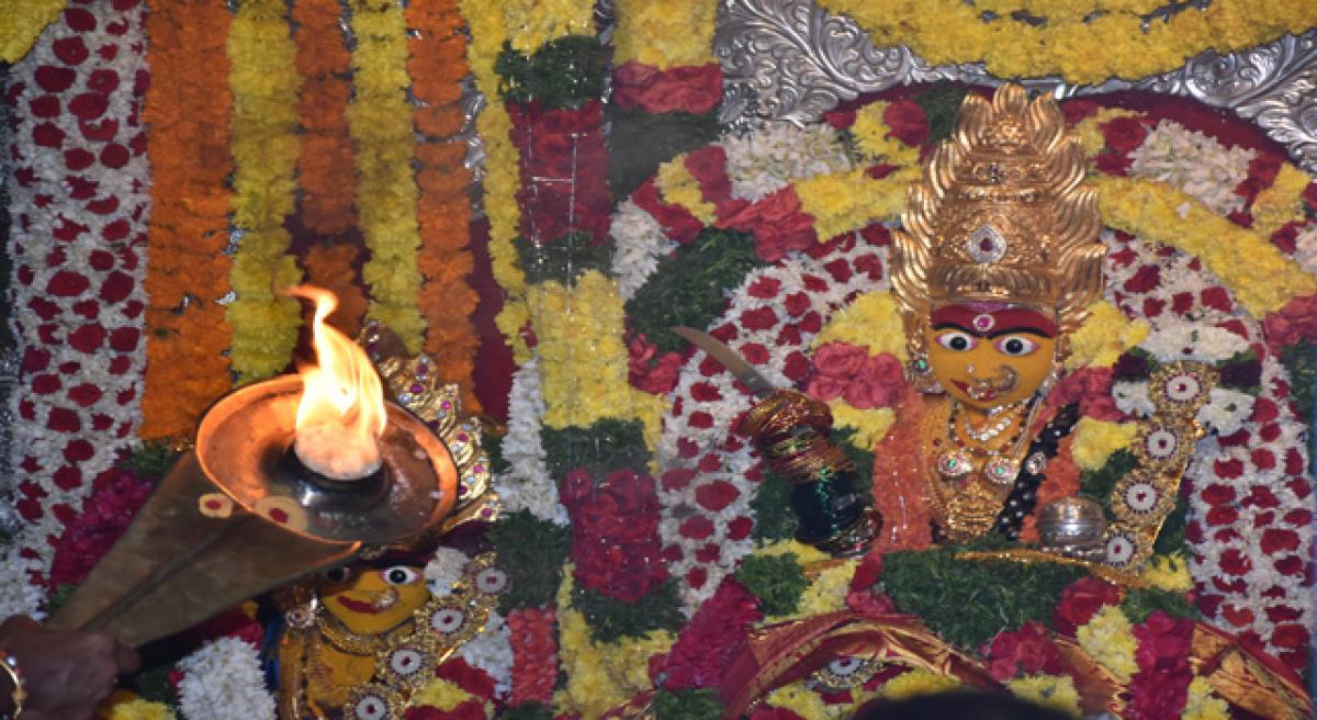 Mahankali Temple comes alive