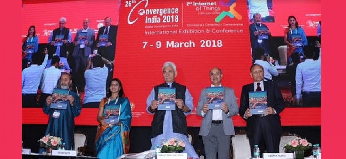 Union Telecom Min. Manoj Sinha inaugurates 26th Convergence India 2018 Expo/2nd Internet of Things India 2018 Expo