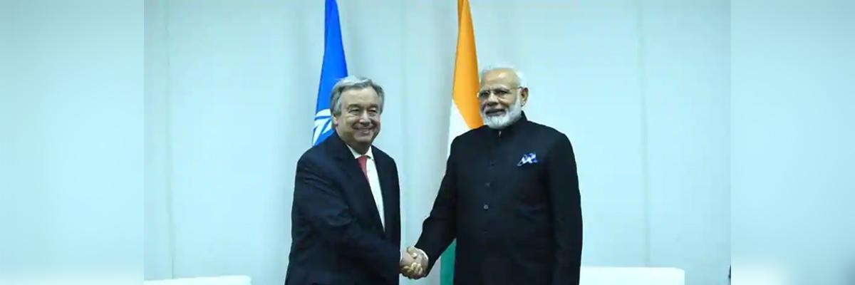 Strong commitment to climate action rooted in Vedas: PM Modi to UN chief Guterres