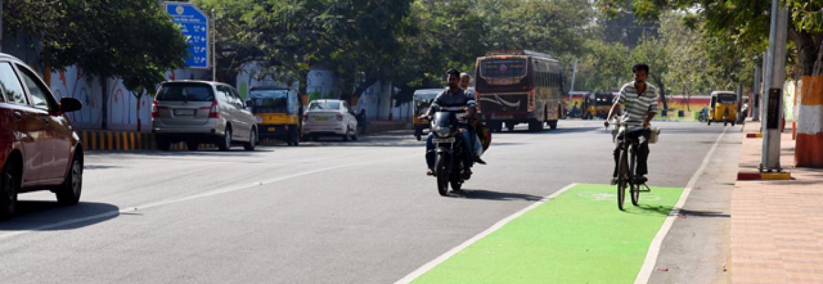 Dedicated bicycle tracks in Visakhapatnam