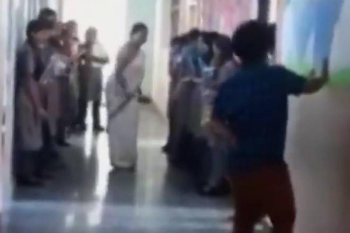 Viral Video: School teacher beats students for non-payment of fee