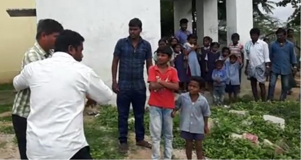 Lazy teachers face villagers wrath, dragged out of school