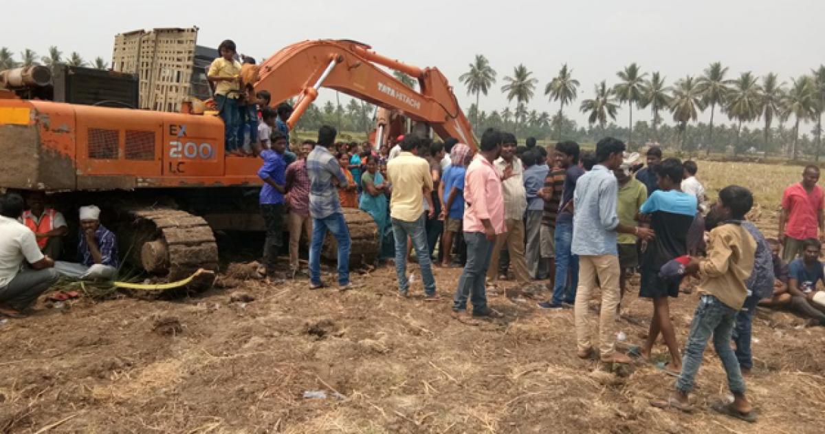 Villagers protest digging of fish ponds amid houses