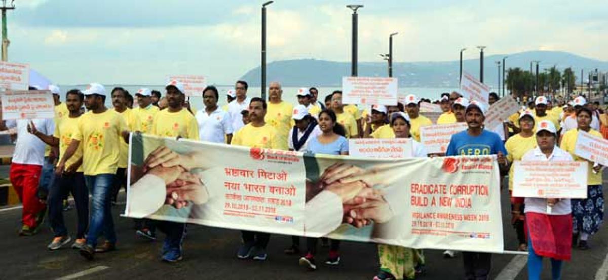 BoB organised walkathon on the beach front