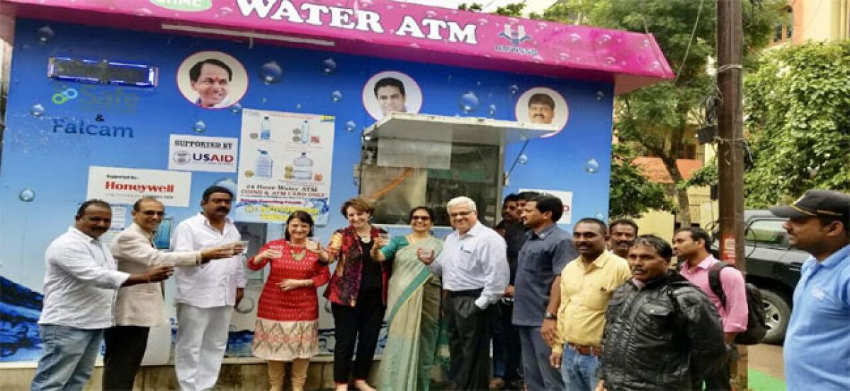 American embassy officials visit water ATM