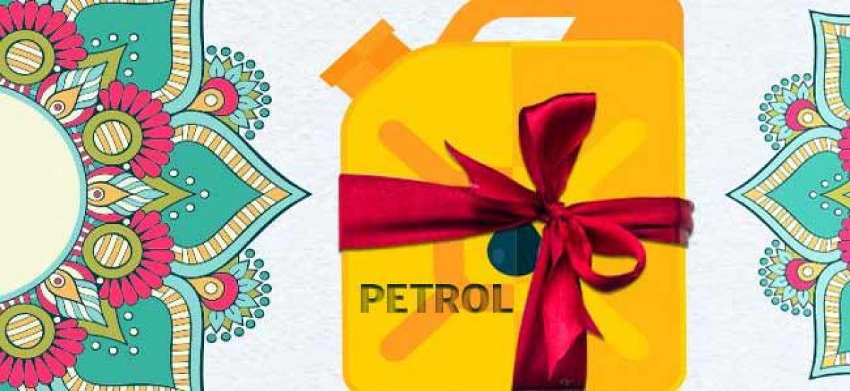 Current fuel prices symbolise it as a commodity to be gifted - groom gets gifted petrol for wedding