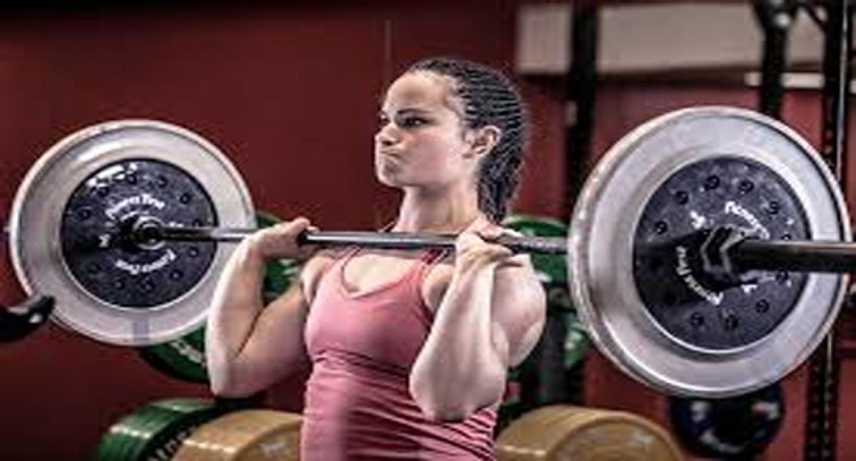 Strong muscle strength in girls 