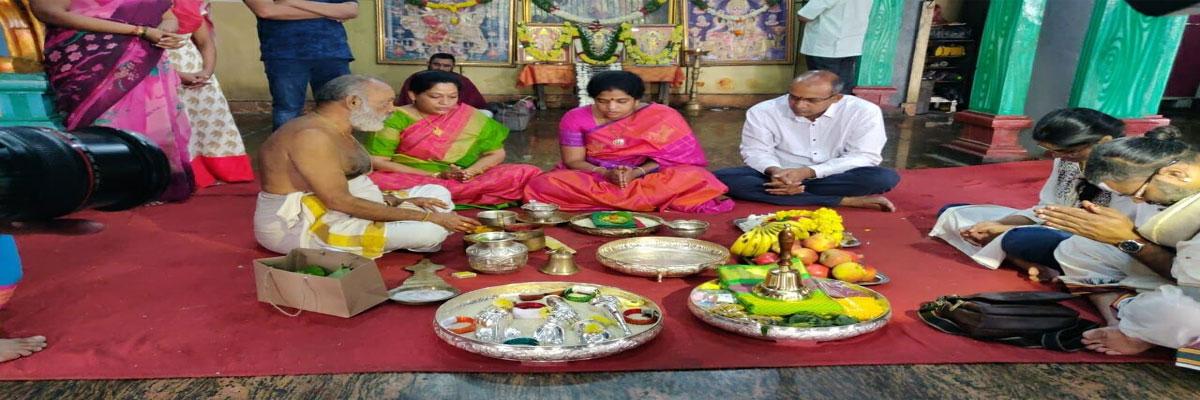 Silver ornaments offered to Goddess Maisamma